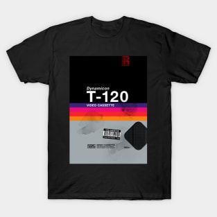 VHS cassette case, Dynamicon T-120 [retrowave/vaporwave] T-Shirt